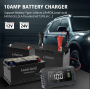 Зарядное устройство HT-RC 10A 12V/24V для LiFePO4 AGM GEL АКБ черное
