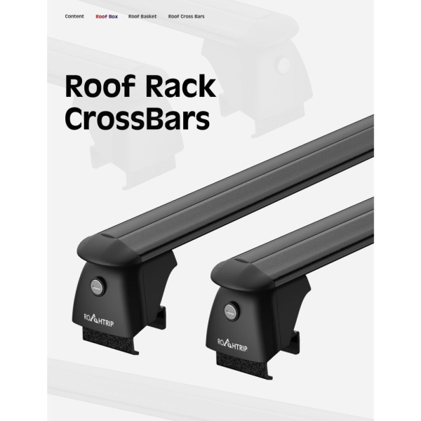 Поперечини на дах ROAHTRIP Heavy-duty 145 см, Bare Car Roof, 150/300 кг, алюміній, JYE145-JJ06