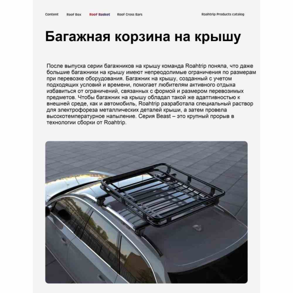 Металевий розбірний кошик на дах авто ROAHTRIP Beast D-Series Basket-D120, YSD120