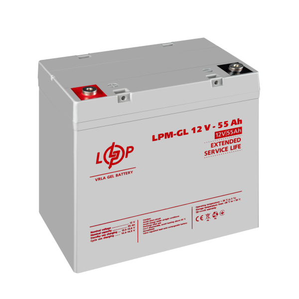 Акумулятор гелевий LPM-GL 12V - 55 Ah