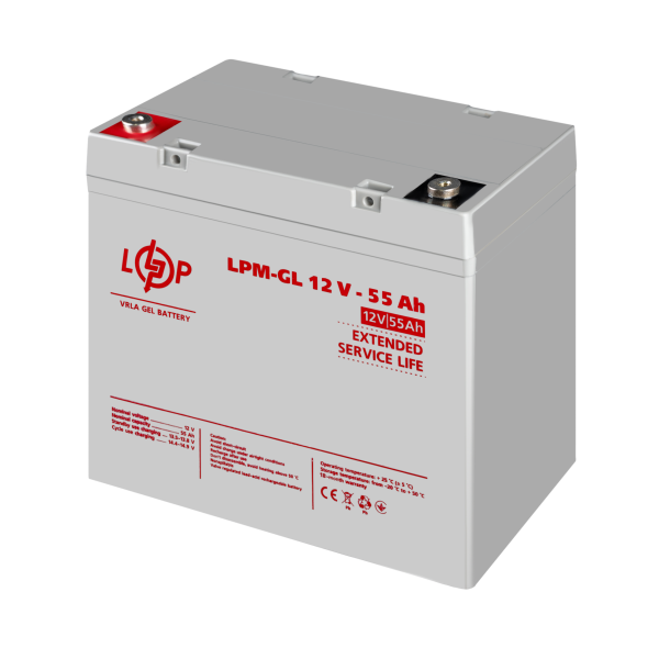 Акумулятор гелевий LPM-GL 12V - 55 Ah