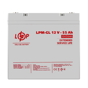 Акумулятор гелевий LPM-GL 12V - 55 Ah