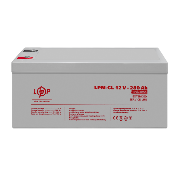 Аккумулятор гелевый LPM-GL 12V - 280 Ah