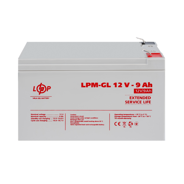 Акумулятор гелевий LPM-GL 12V - 9 Ah