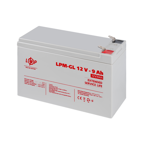Аккумулятор гелевый LPM-GL 12V - 9 Ah