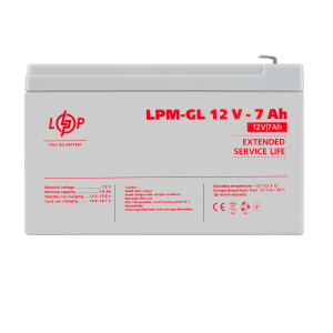 Акумулятор гелевий LPM-GL 12V - 7 Ah