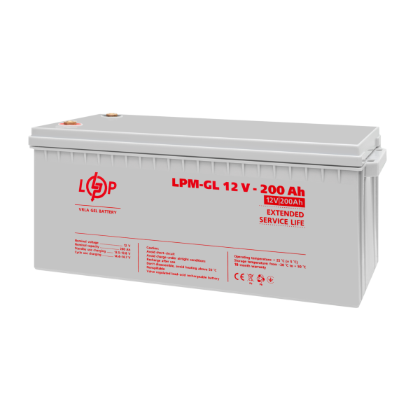 Аккумулятор гелевый LPM-GL 12V - 200 Ah