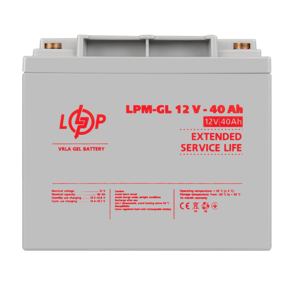 Аккумулятор гелевый LPM-GL 12V - 40 Ah