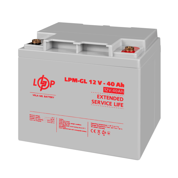 Аккумулятор гелевый LPM-GL 12V - 40 Ah