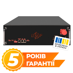 Аккумулятор LP LiFePO4 51,2V - 100 Ah (5120Wh) (BMS SP 100A/50А) RM RS485/CAN LCD BL
