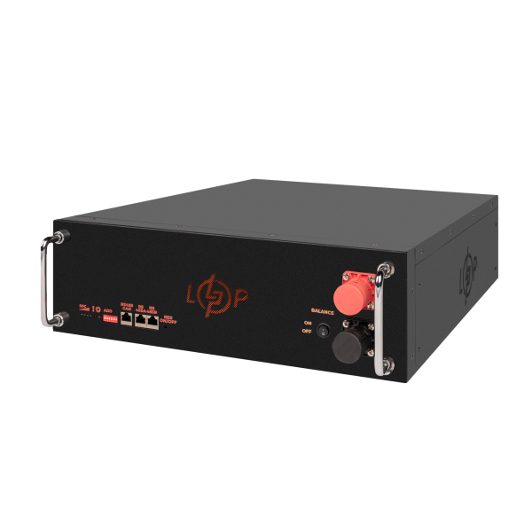 Аккумулятор LP LiFePO4 51,2V - 100 Ah (5120Wh) (BMS SP 100A/50А) RM RS485/CAN LCD BL