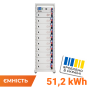 Акумулятор LP LiFePO4 Battery HVM 512V 100Ah (51200 Wh) BMS 125А AB Lrack white