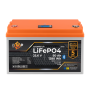 Аккумулятор LP LiFePO4 25,6V - 50 Ah (1280Wh) (BMS 80A/50А) пластик LCD Smart BT