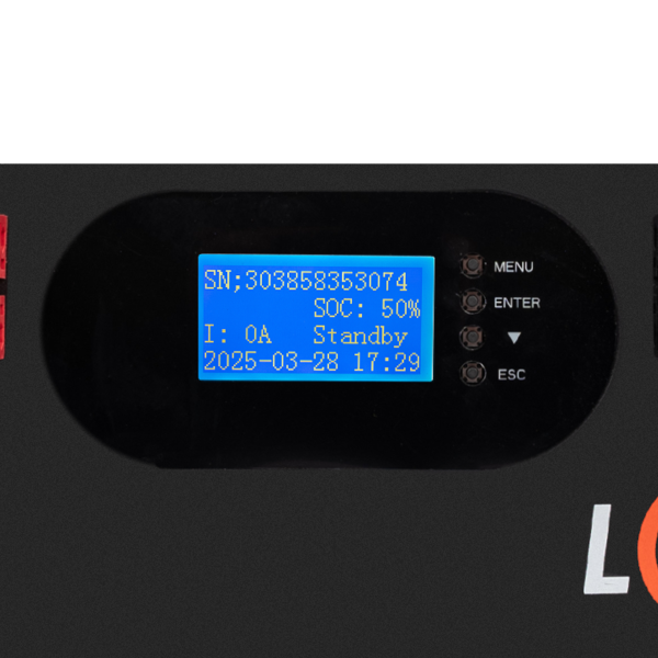 Аккумулятор LP LiFePO4 51,2V - 120 Ah 6000Wh (Smart BMS 100A) с LCD RM AB RS485/CAN