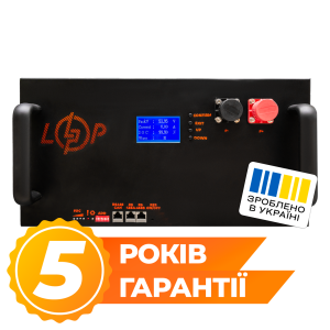 Аккумулятор LP LiFePO4 51,2V - 160 Ah (8192Wh) (BMS 200A/100А) LCD металл RM Smart RS485/CAN