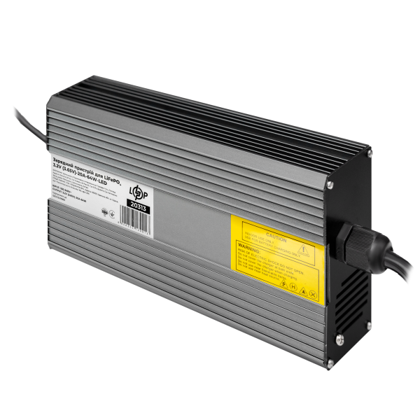 Зарядний пристрій для акумуляторів LiFePO4 3.2V (3.65V)-20A-64W-LED