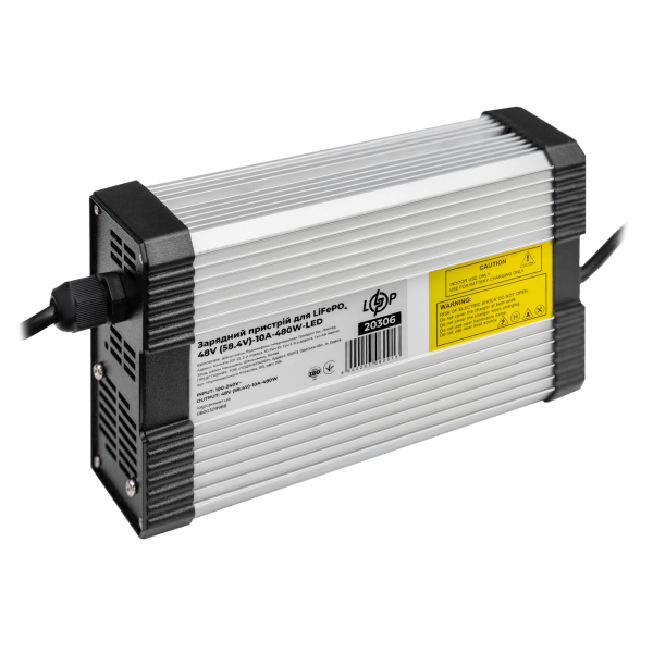 Зарядное устройство для аккумуляторов LiFePO4 48V (58.4V)-10A-480W-LED