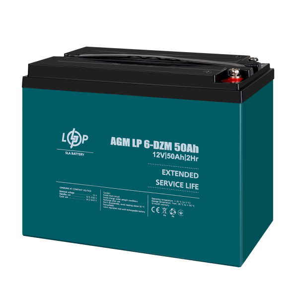 Тяговый свинцово-кислотный AGM аккумулятор LP 6-DZM-50 Ah