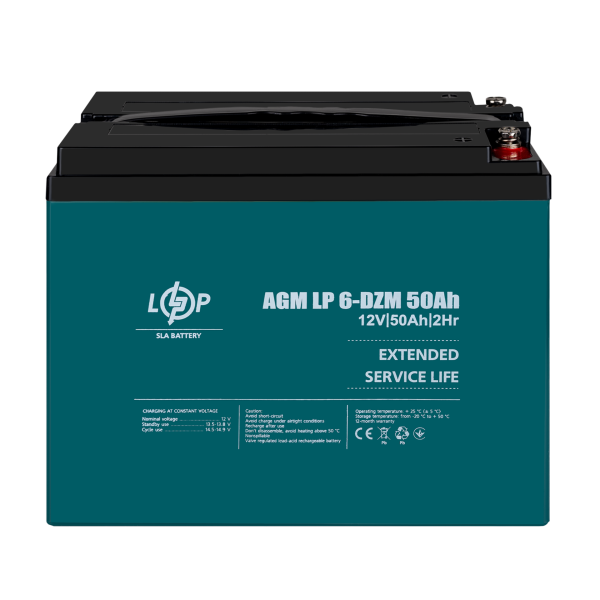 Тяговий свинцево-кислотний AGM акумулятор LP 6-DZM-50 Ah