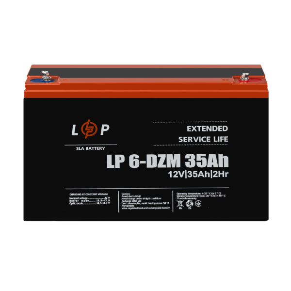 Тяговый свинцово-кислотный AGM аккумулятор LP 6-DZM-35 Ah