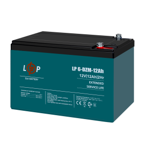 Тяговый свинцово-кислотный AGM аккумулятор LP 6-DZM-12 Ah - под Болт М5