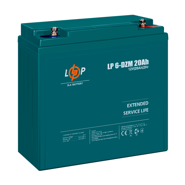 Тяговый свинцово-кислотный AGM аккумулятор LP 6-DZM-20 Ah
