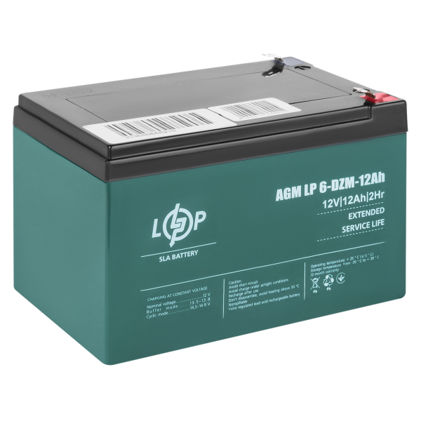 Тяговый свинцово-кислотный AGM аккумулятор LP 6-DZM-12 Ah