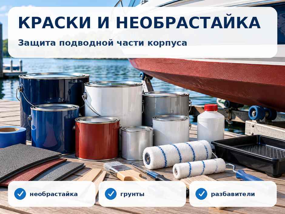 Краски, грунты и необрастающие покрытия для лодок и катеров