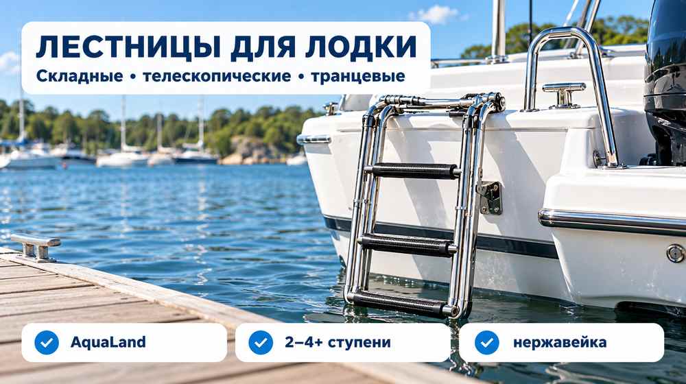 Складные, телескопические и транцевые лестницы для лодок и катеров