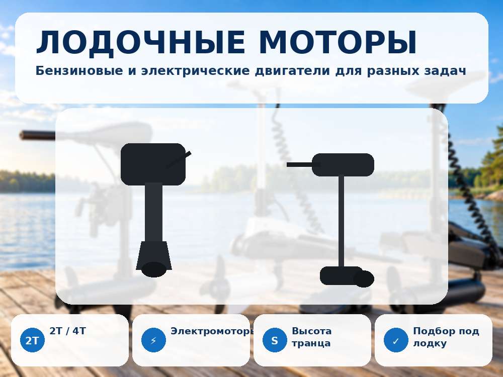 Лодочные моторы: бензиновые и электрические двигатели