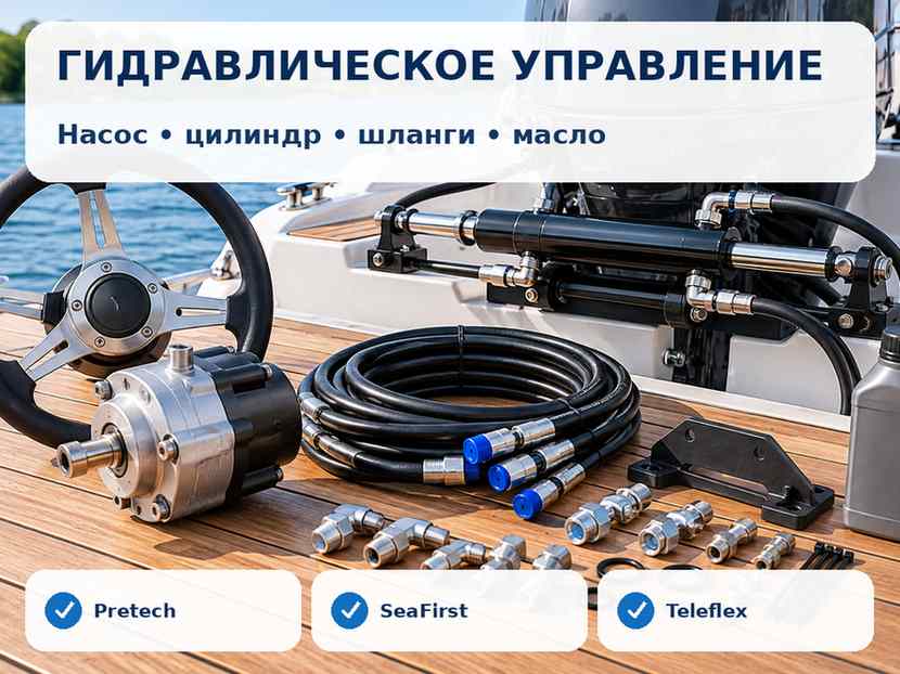 Гидравлическая рулевая система: насос, цилиндр, шланги и фитинги