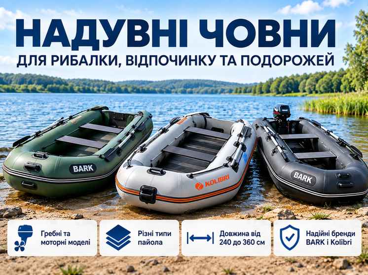 Надувні човни для рибалки, відпочинку та подорожей