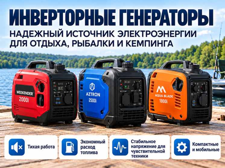 Инверторные генераторы для отдыха, рыбалки и кемпинга