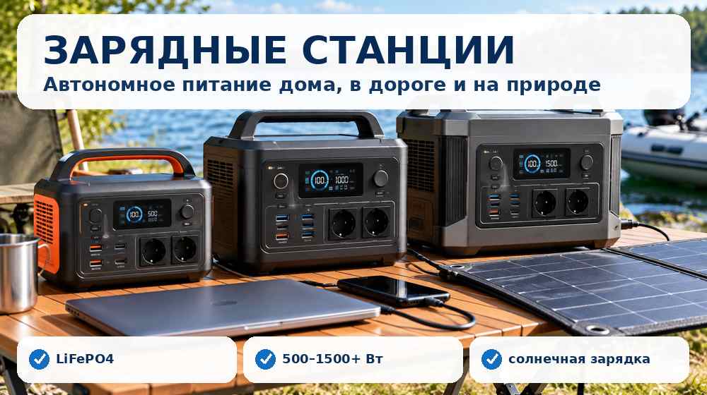 Портативные зарядные станции Weekender by MUST с LiFePO4 аккумуляторами
