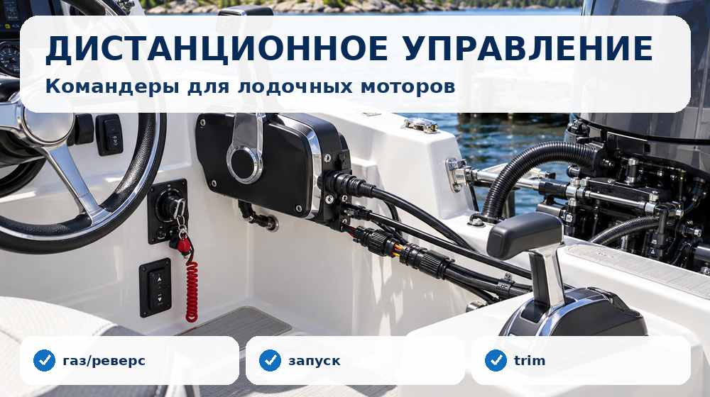 Командер дистанционного управления газом и реверсом лодочного мотора