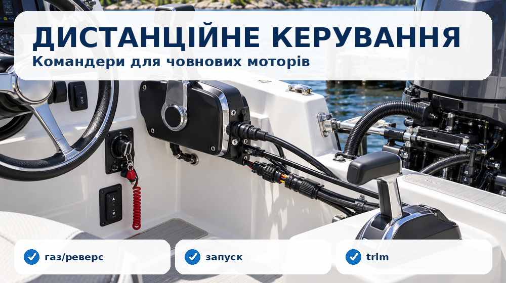 Командер дистанційного керування газом і реверсом човнового мотора