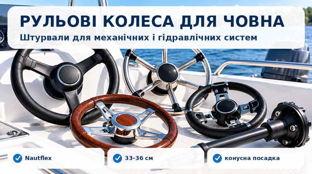 Рульові колеса і штурвали для човнів та катерів